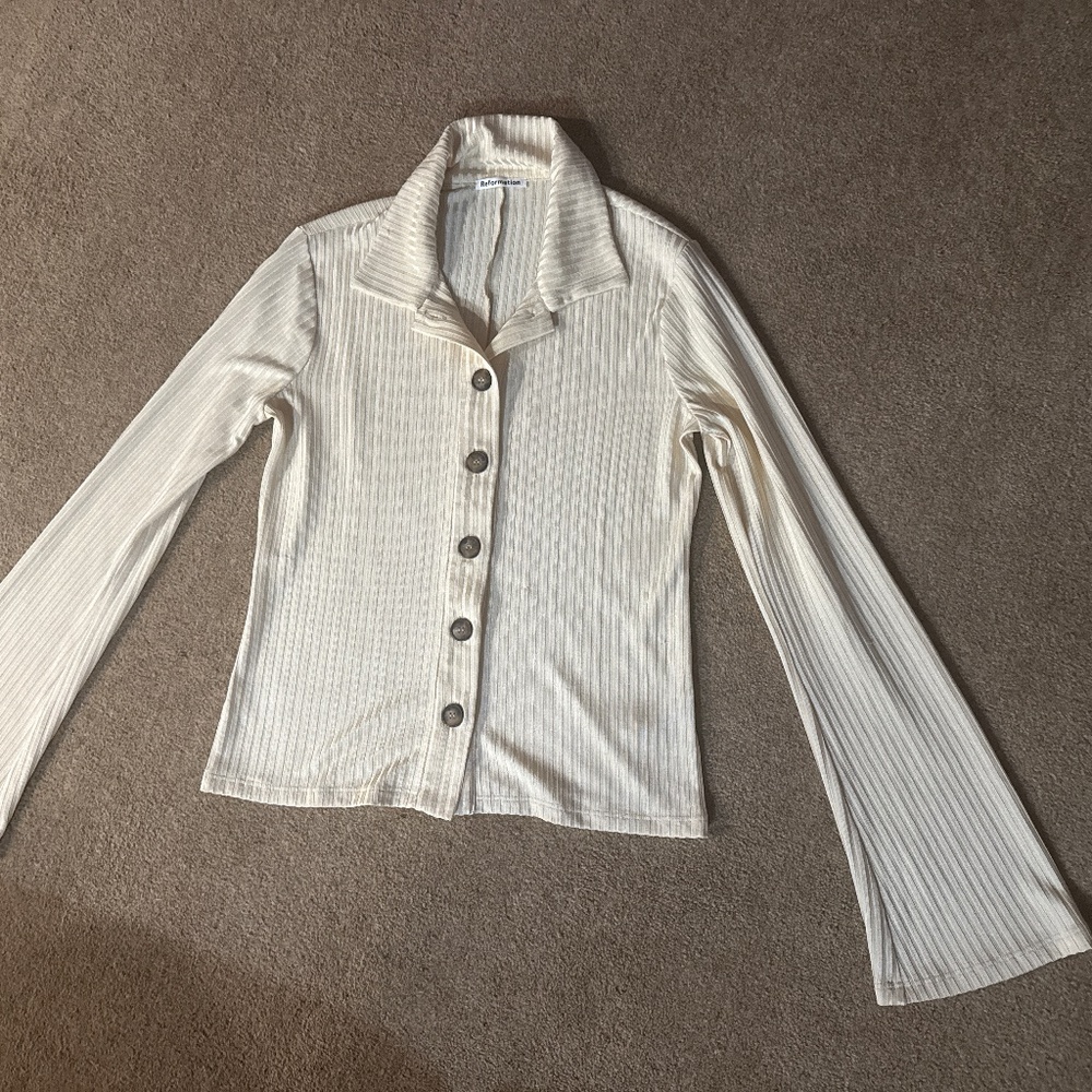 Reformation bell sleeve elegant top